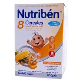 Nutriben 8 Cereales Con Miel Y Leche 600 g