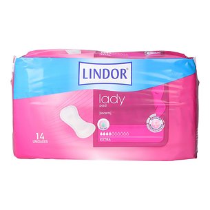 Lindor Premium Lady Absorvente 4 Gotas 14 Unidades
