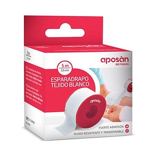 Fita adesiva para tecido Aposan 5m X 25cm Cor branca 1