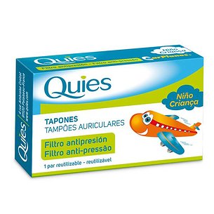 Tampões de ouvido anti-pressão Quies para crianças 