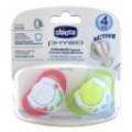 Chicco Physio Silicone Anatomical Pacifier 4m+ 2 Units