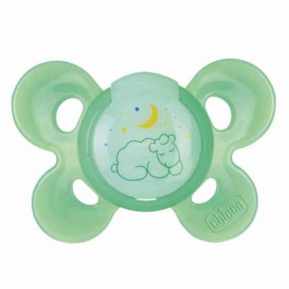 Chicco Silicone Pacifier Physio Comfort Anatomical 6-12m Luminous