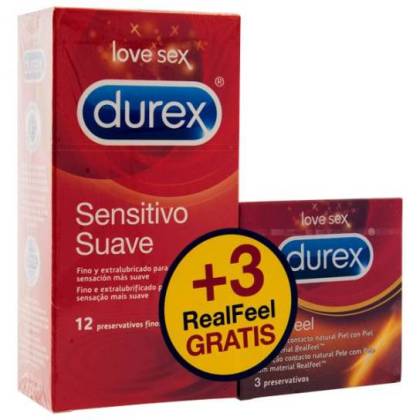 Durex Sensible Sanft 12 Einheiten + Real Feel 3 Einheiten Promo