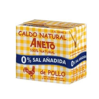 Aneto Caldo Natural De Pollo 0% Sal 500 Ml