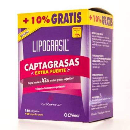 Lipograsil Captagrasas Forte 180+20 Cápsulas Promo