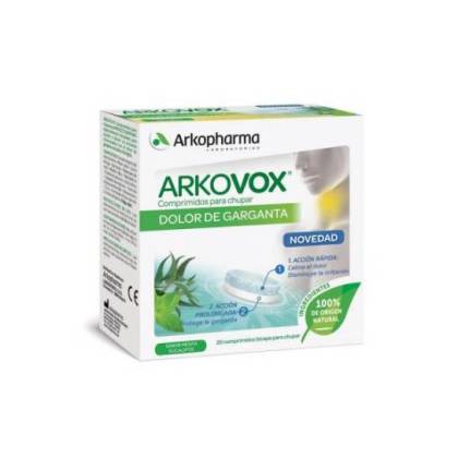 Arkovox Dor De Garganta Menta Eucalipto 20 Comprimidos
