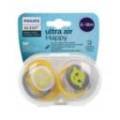 Chupete Silicona Philips Avent Ultra Air 6-18m Limon Scf080/18 2 Uds