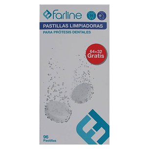 Pastilhas de limpeza para prótese Farline 