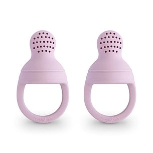 Alimentadores de silicone Mushie Two Lilac