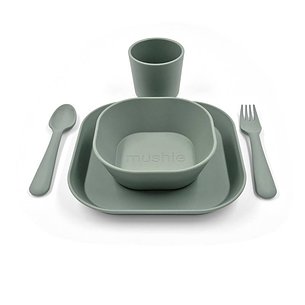 Mushie Vajilla Bebe 5 Piezas Sage