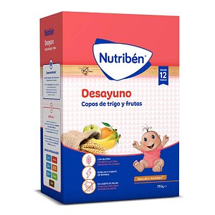Nutriben Breakfast Flocos de Trigo e Frutas 12m 750 g