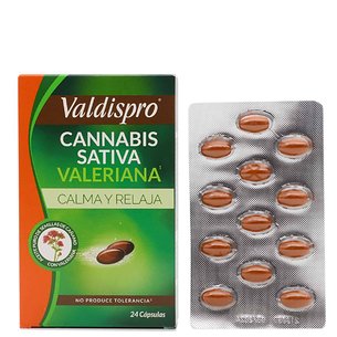 Valdispro Cannabis Sativa Valeriana Acalma e Relaxa 24 Cápsulas