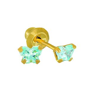 Inverness Pendiente 24k 8963 Mariposa Aguamarina