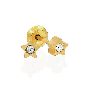 Inverness Pendiente 24k 24c Estrella Dorada Natu