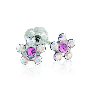 Inverness Pendiente Acero Inoxidable 120c Flor Natural Rosa