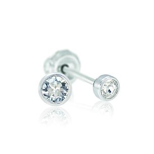 Inverness Pendiente Titanio 17c Solitario Bisel 