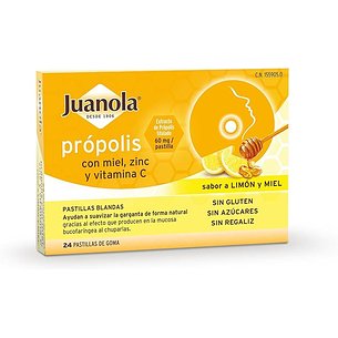 Juanola Propolis Honey and Lemon Flavor 24 Tablets