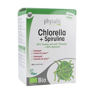 Chlorella e Spirulina Bio 200 Comprimidos Physalis