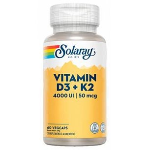 Vitamin D3 & K2 Mk7 60 Kapseln Solaray