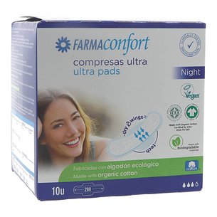 Compresa Farmaconfort Noche Algodon 10un