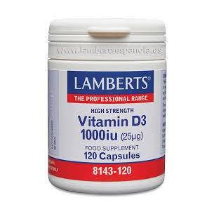 Lamberts Vitamina D3 1000 UI 120 Cápsulas 8143120