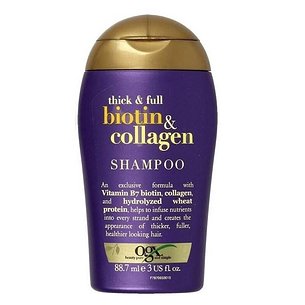 Shampoo Ogx Biotina e Colágeno 88ml.