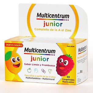 Multicentrum Junior 30 Comprimidos Mastigáveis