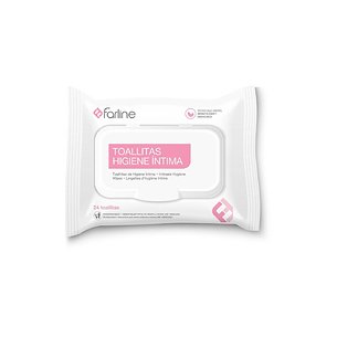 Lenços umedecidos para higiene íntima Farline 24 lenços