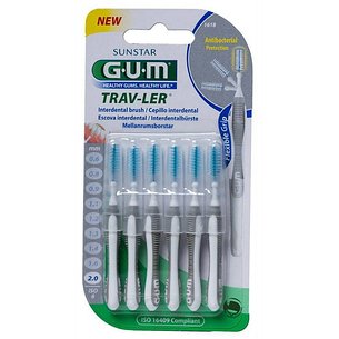 Gum 1618 Traveler Escova Interdental 20 mm 6 Unidades