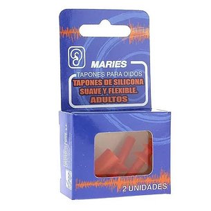 Tampões de ouvido de silicone suave Maries , 2 unidades 