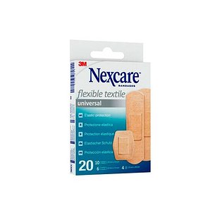 Tiras têxteis Nexcare 20 tiras sortidas