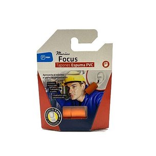 Tampões de ouvido de espuma de PVC Maries Focus, 4 unidades