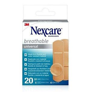 Sortimento de 20 tiras de plástico Nexcare