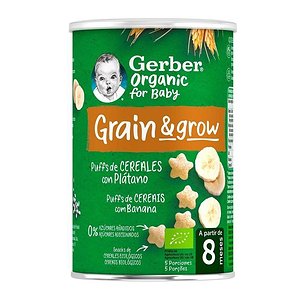 Gerber Organic Puffs Cereales Con Platano 35 g