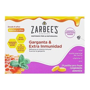 Zarbees Throat e Extra Imunidade 24 Pastilhas 