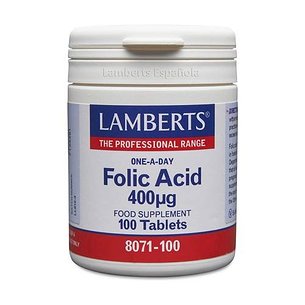 Acido Folico 400 Mcg 100 Comps Lamberts