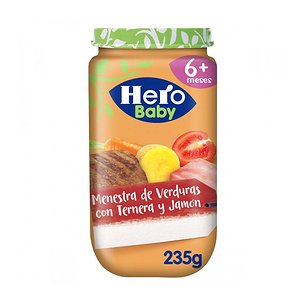 Hero Baby Menestra De Verduras Ternera Jamon 235g