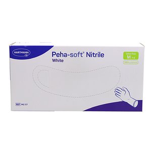 Luvas de nitrilo branco Pehasoft tamanho M 100 unidades