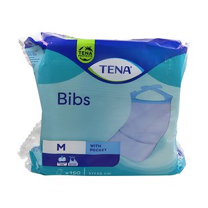 Tena Bibs Babero Adulto Desechable Talla M 150 Unidades