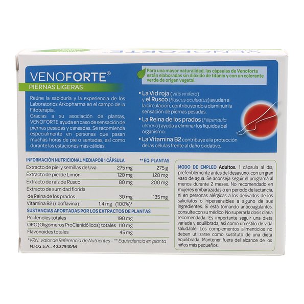 Venoforte Light Legs 30 Cápsulas