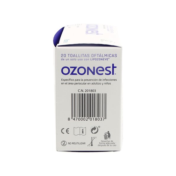 Lenços umedecidos oftálmicos Ozonest 20
