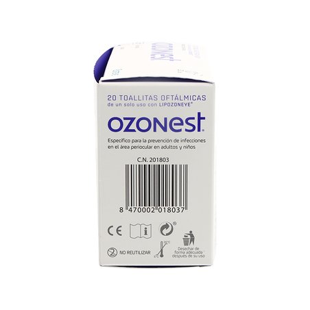 Lenços umedecidos oftálmicos Ozonest 20