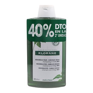 Klorane Urtiga Shampoo 2x400 ml Promoção