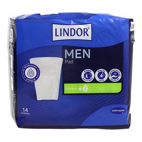 Lindor Premium Men Pad 2 Gotas 14 Unidades