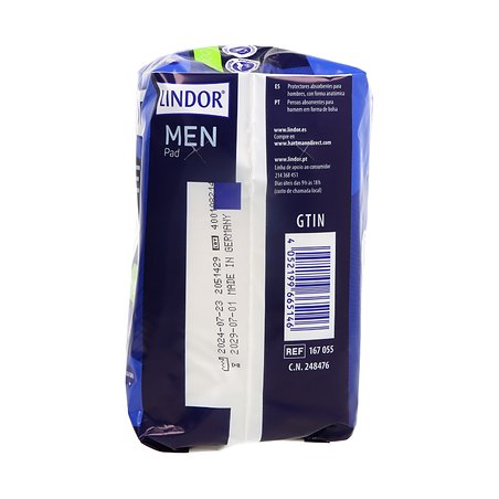 Lindor Premium Men Pad 2 Gotas 14 Unidades