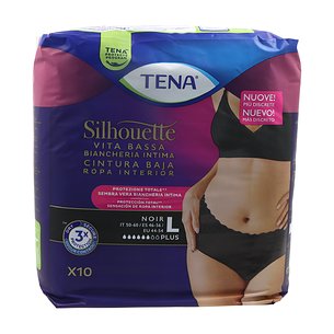 Tena Silhouette Black Low Waist T - g 10 Units