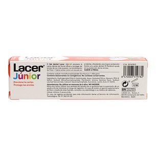 Lacer Junior Gel Dental Sabor Fresa 75 ml 2