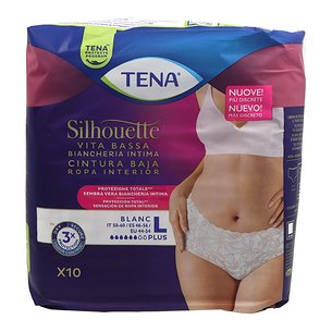 Tena Silhouette White Low Waist T - g 10 Units