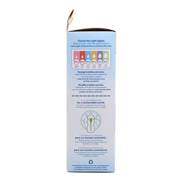 Mamadeira de silicone com boca larga Dr. Brown's Options