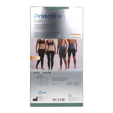 Prim Primspine Care Cinta Lombossacral Semi-Rígida Cruz Lombar Bege XXL